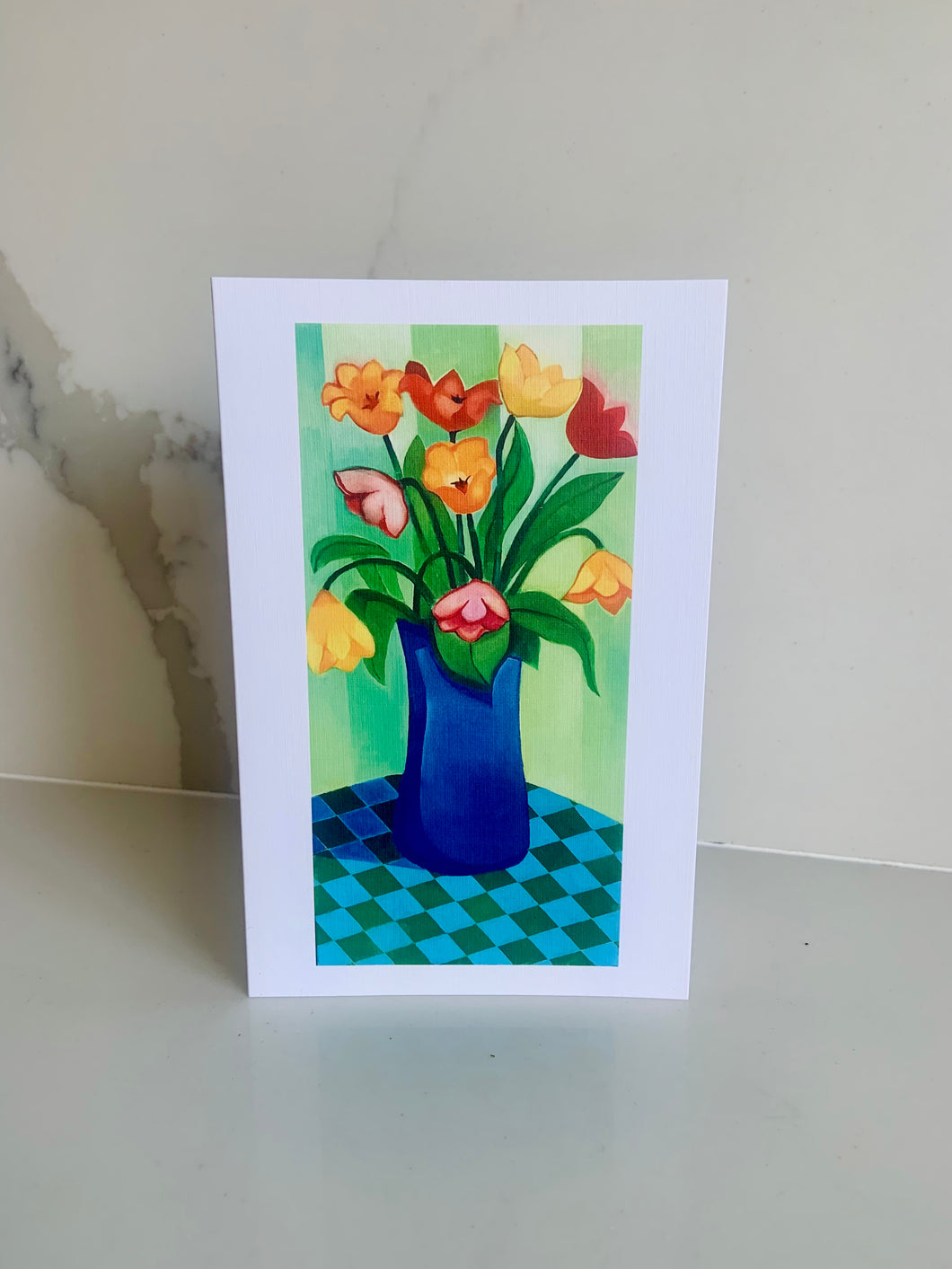 Printed Floral Cards (Set of 5)